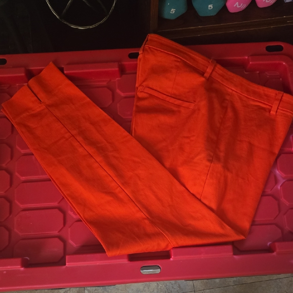 H&M Women's Tomato Red Side-zip Slacks
